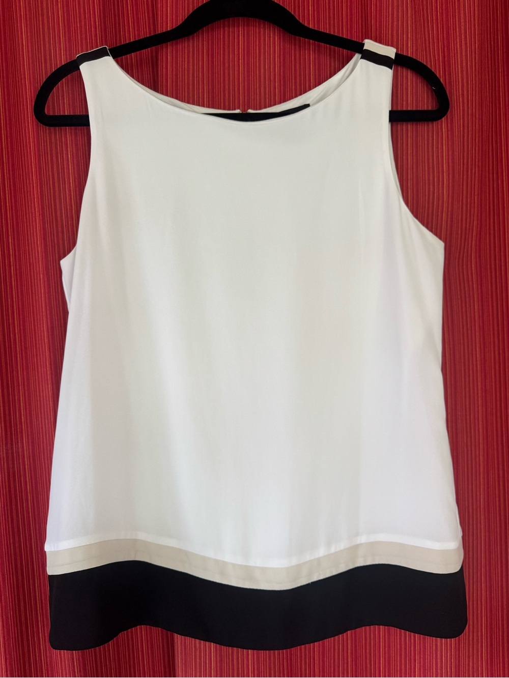 White House Black Market White Sleeveless Lined Tank Office Small